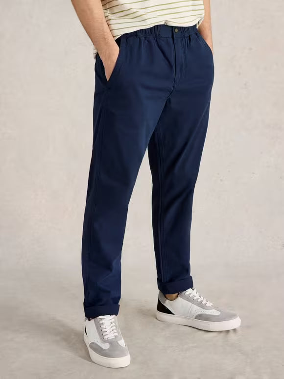 White Stuff Sutton Drawsting Trousers in Dark Navy