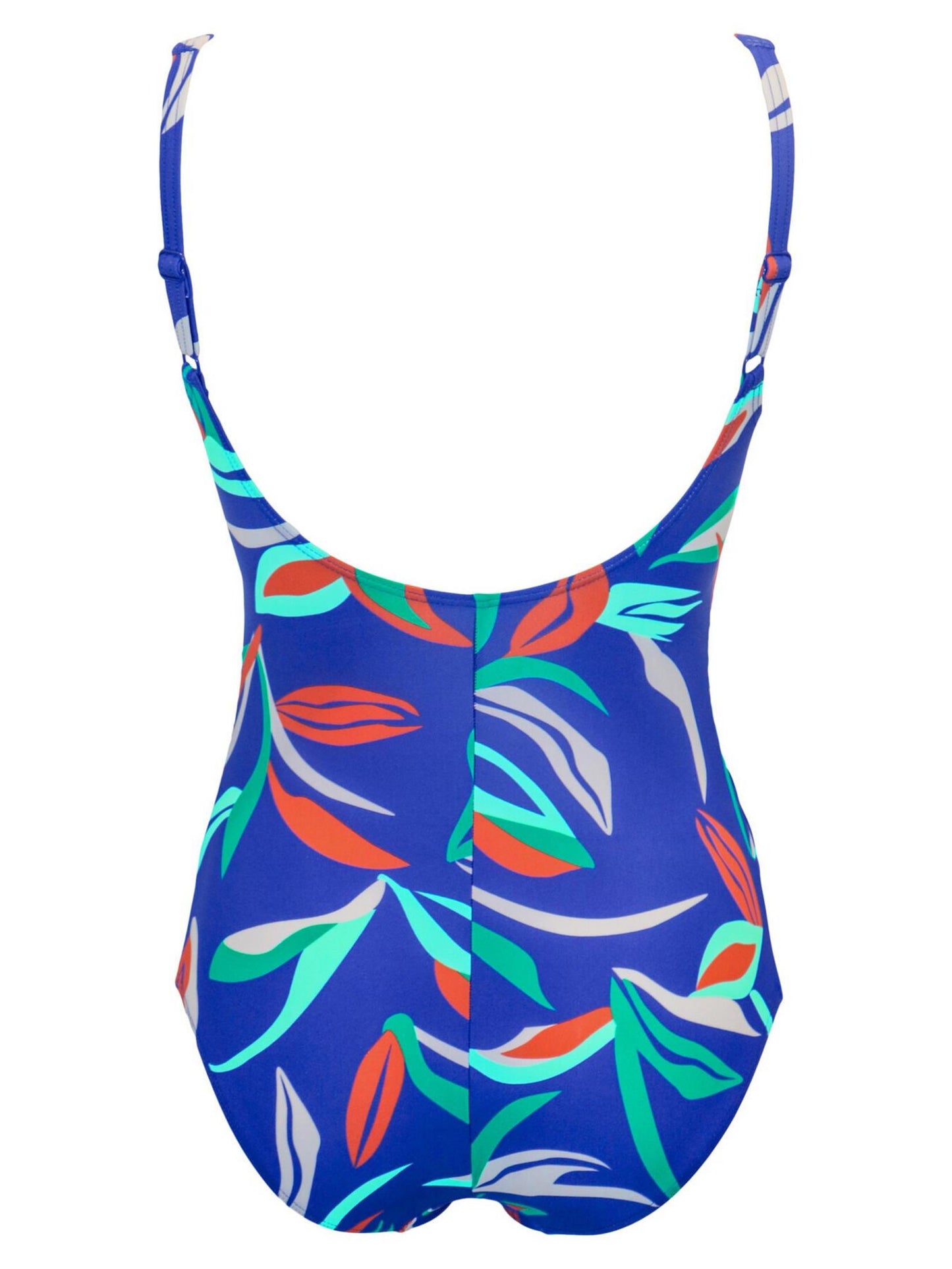 Pour Moi Freedom Scoop Neck Tummy Control Swimsuit - Blue/Aqua