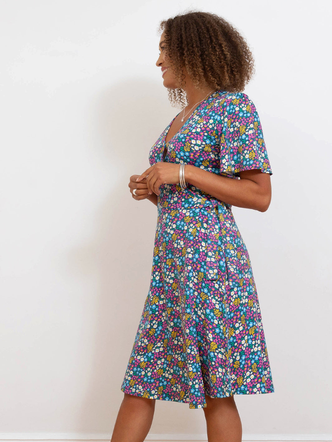 Kite Highcliffe Jersey Wrap Dress Flower Patch