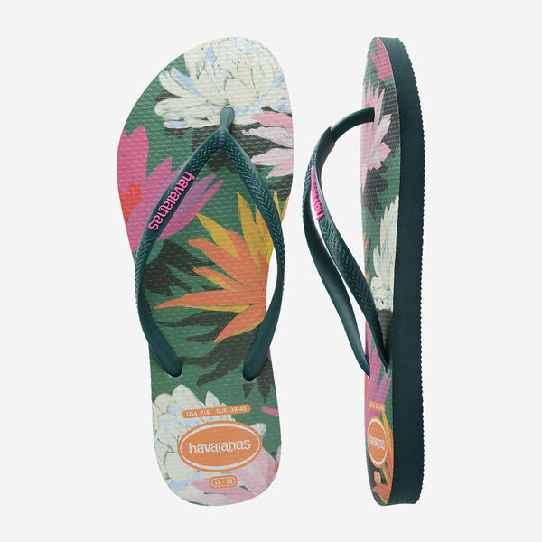 Havaianas Slim Summer Bliss Flip Flops in Pantanal Green