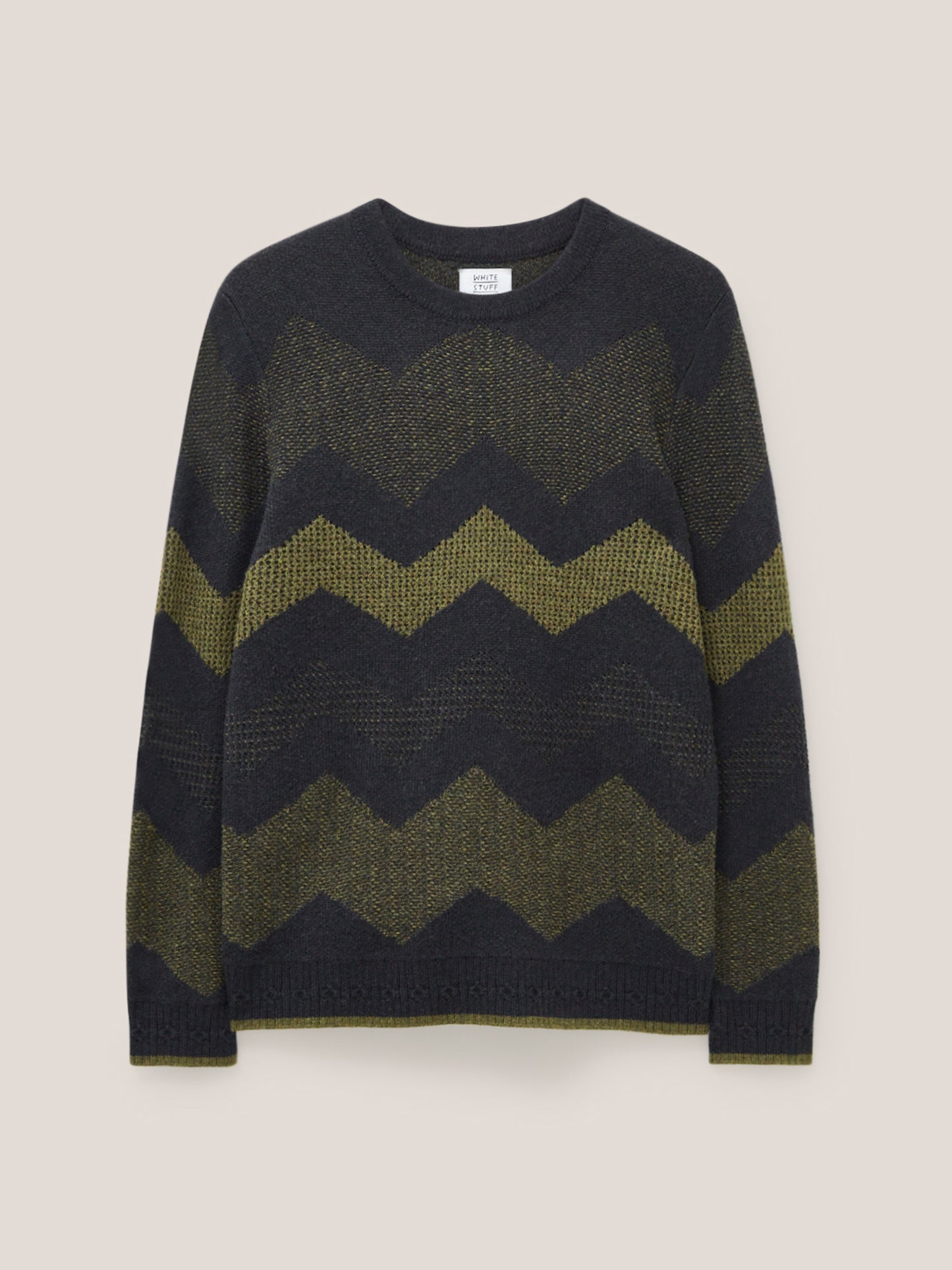 White Stuff Zig Zag Textured Crew