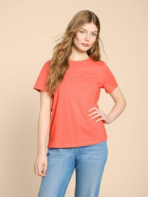 White Stuff Abbie Tee in Bright Orange