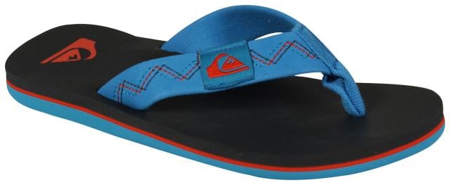 Quiksilver Molokai Stitchy Boys Flip Flops in Blue/Black
