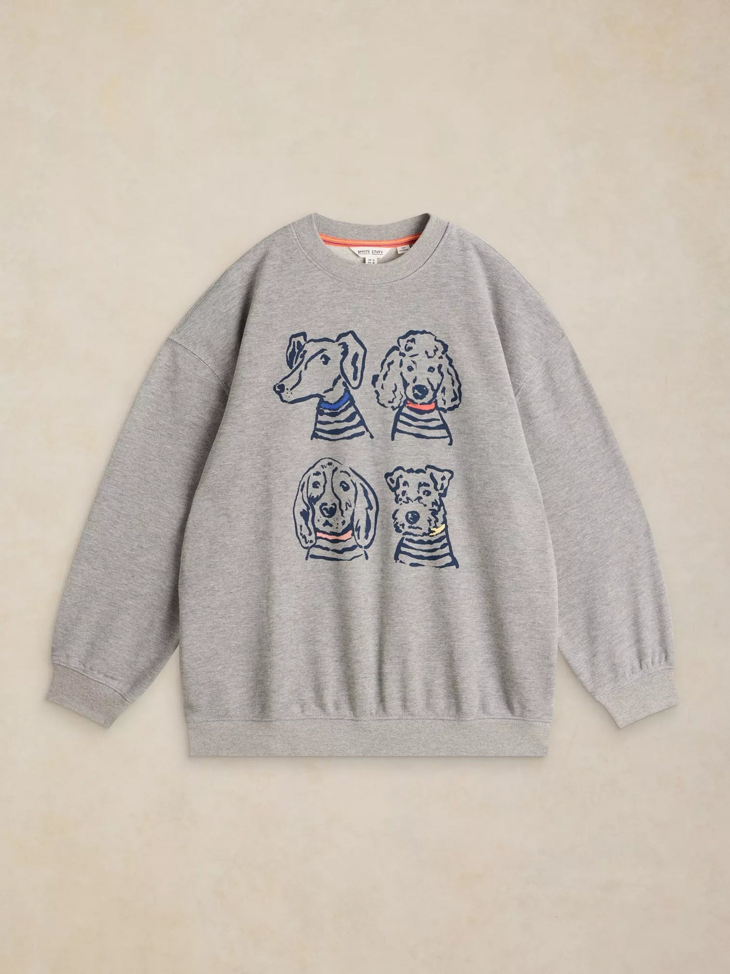 White Stuff Cleo Longline Sweat in Grey Marl
