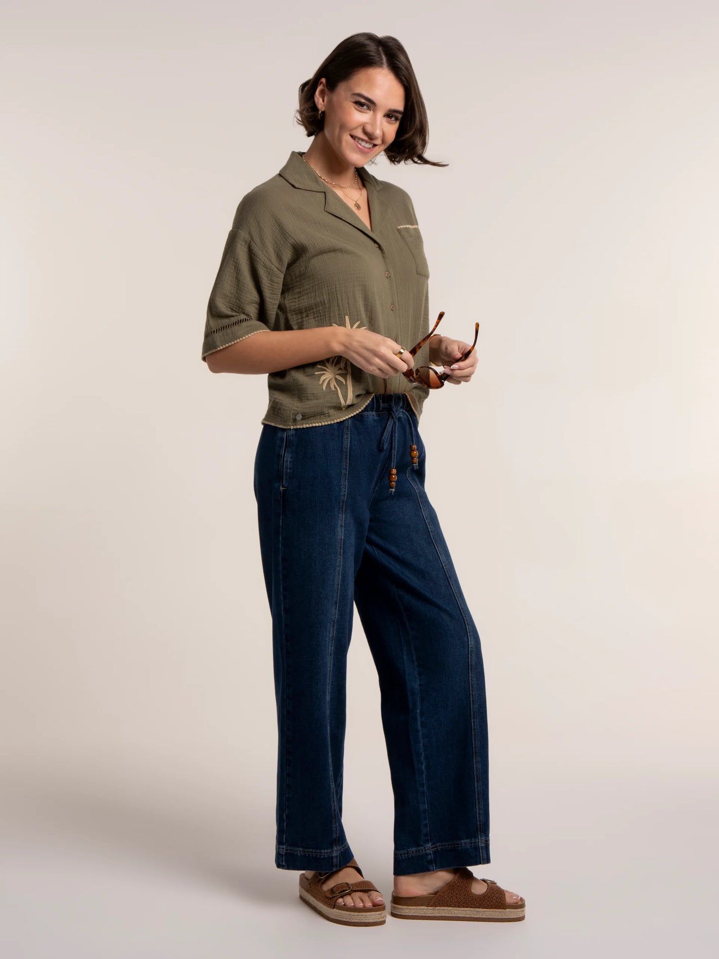 Brakeburn Bruna Embroidered Double Cloth Blouse