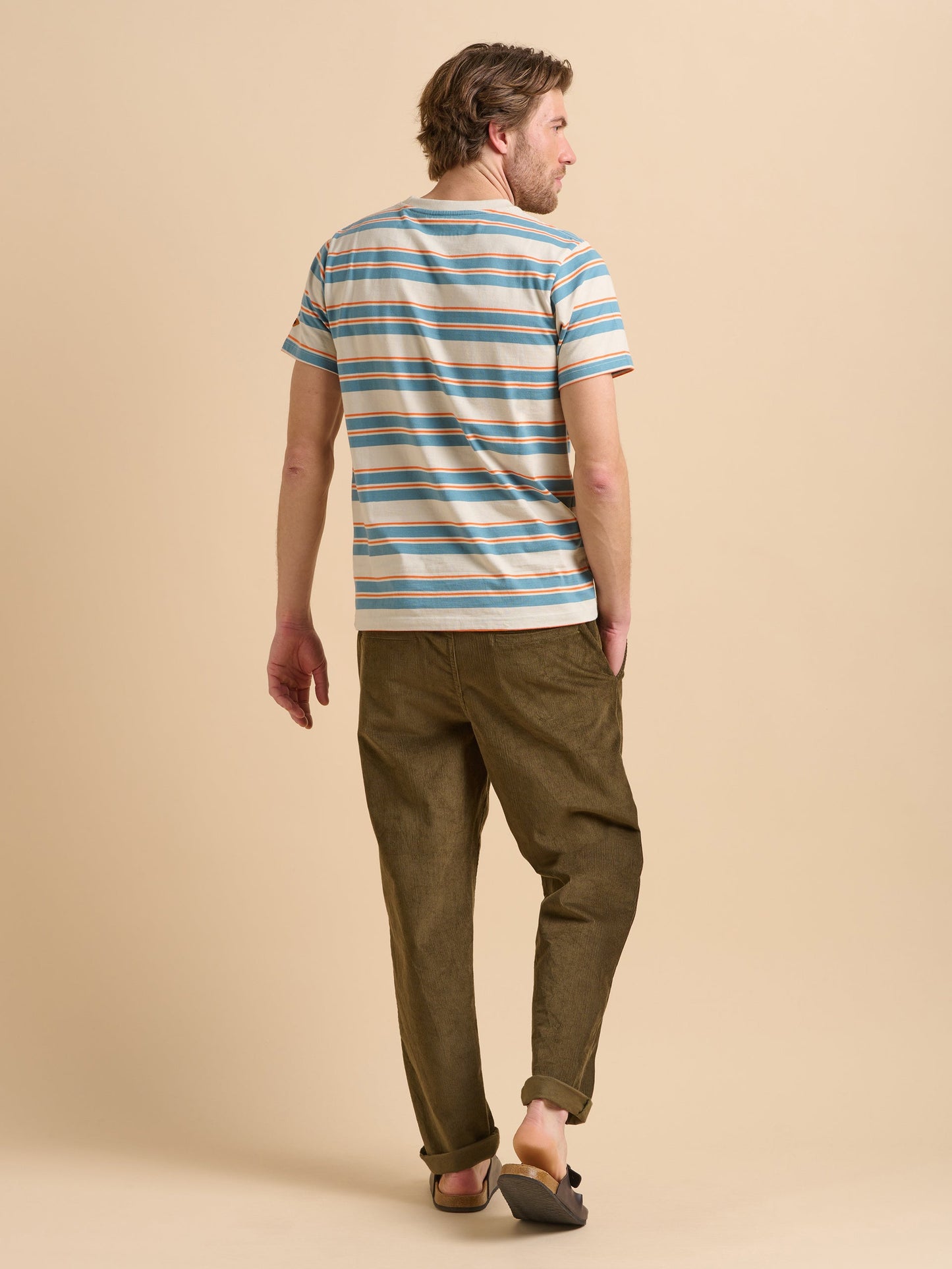 Brakeburn Khaki Corduroy Trousers