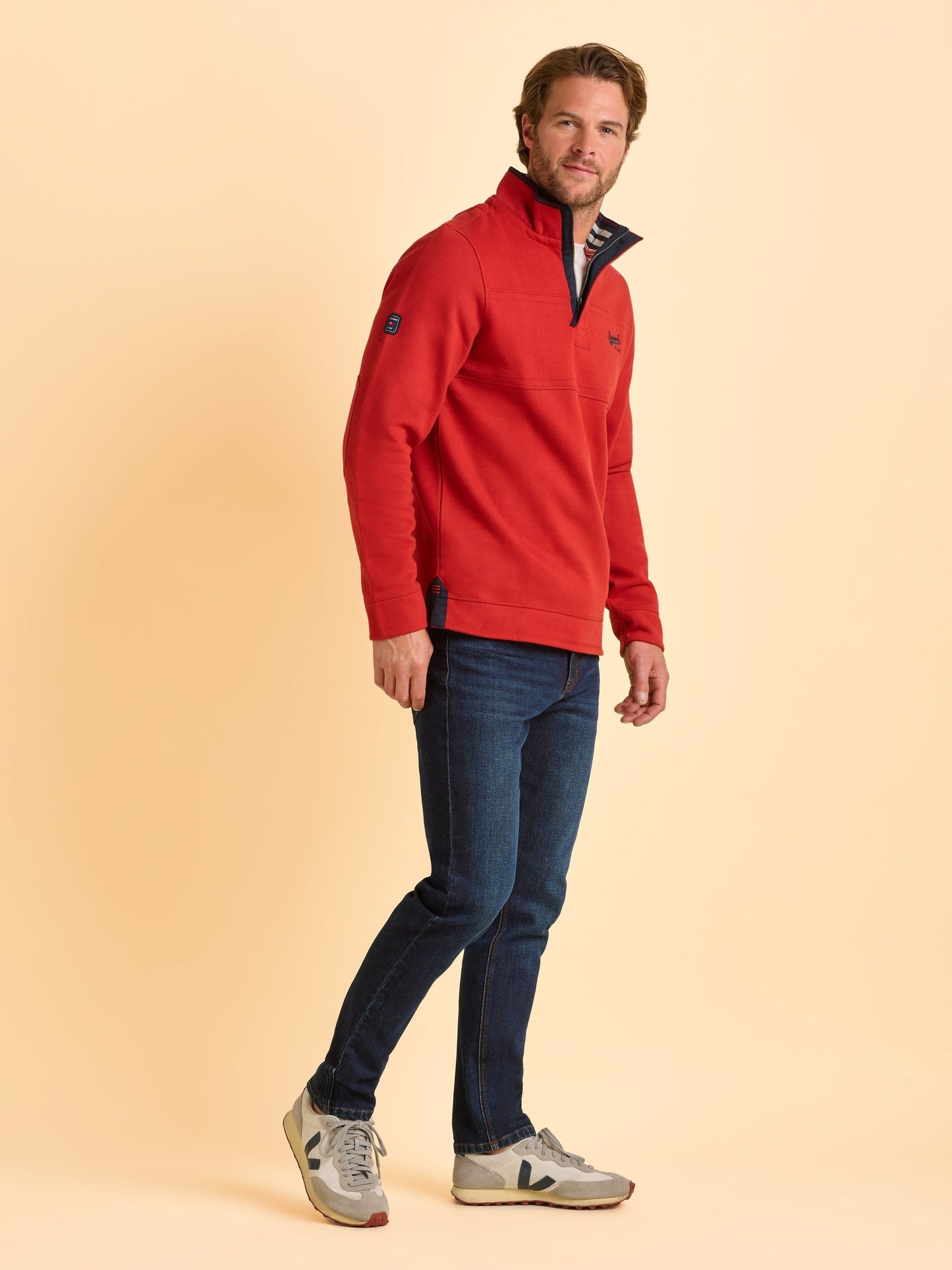 Brakeburn Worbarrow Quarter Zip Sweatshirt