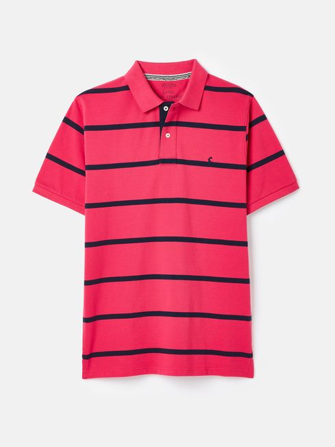 Joules Filbert Polo Shirt in Pink/Navy