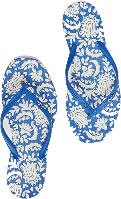 Joules Sunvale Flip Flops in Blue Mosaic