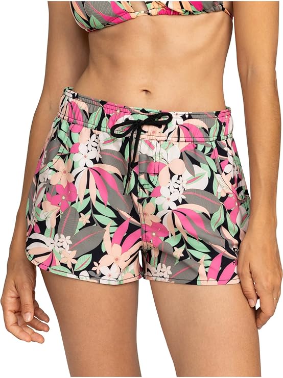 Roxy Wave Printed Board Shorts in Black