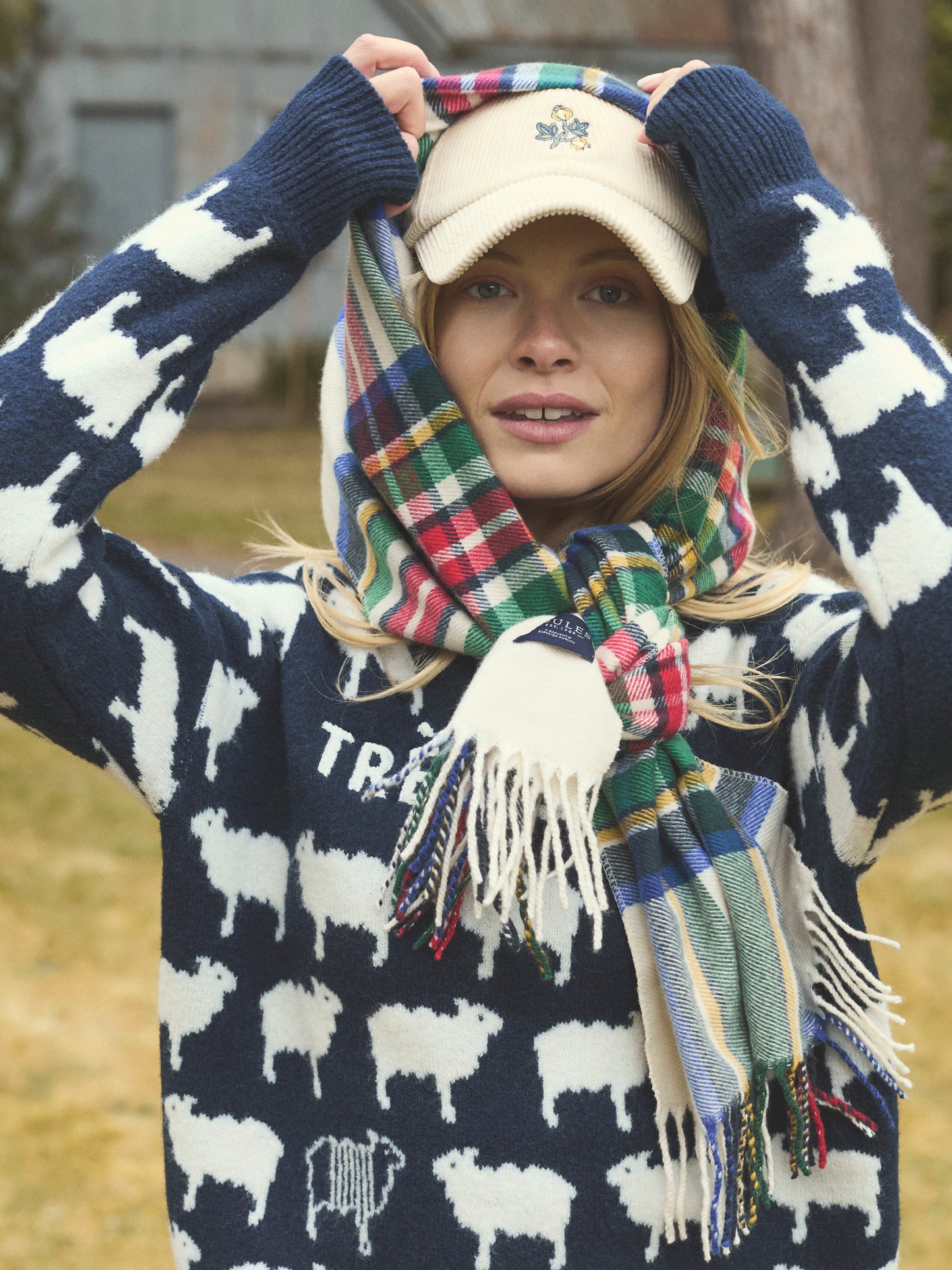 Joules Langtree Multi Bright Large Scarf