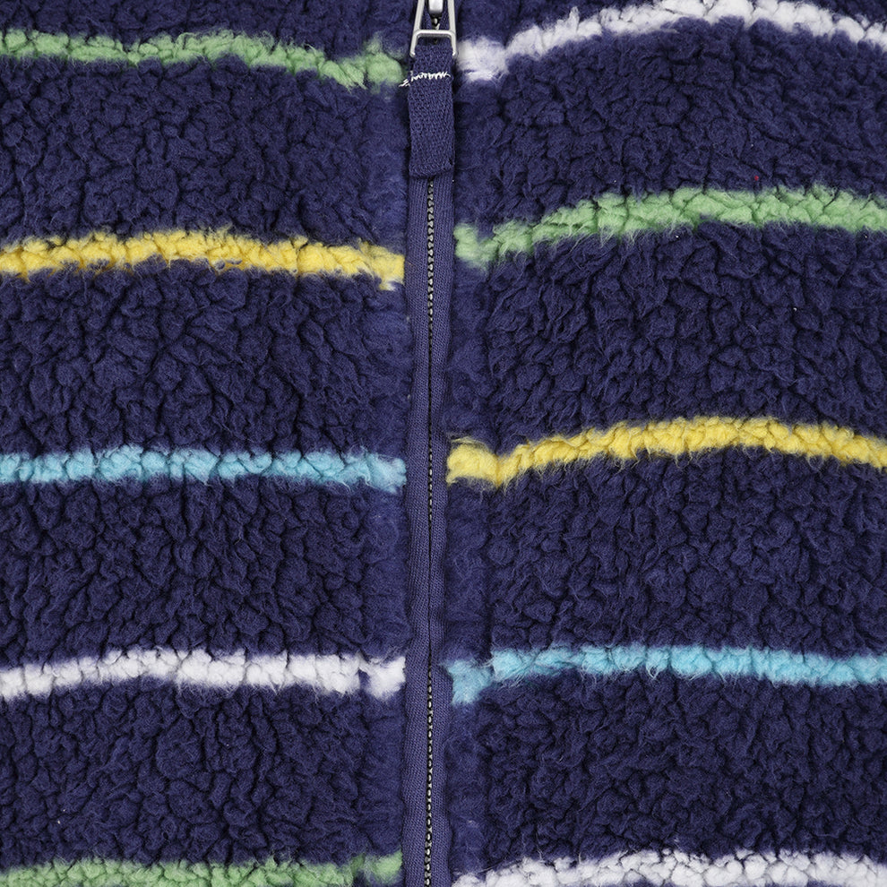 Lazy Jacks Striped Full Zip Snug - Winter Greens
