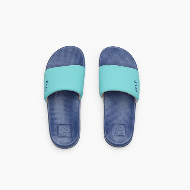 Reef One Slide Kids in Aqua/Dusk