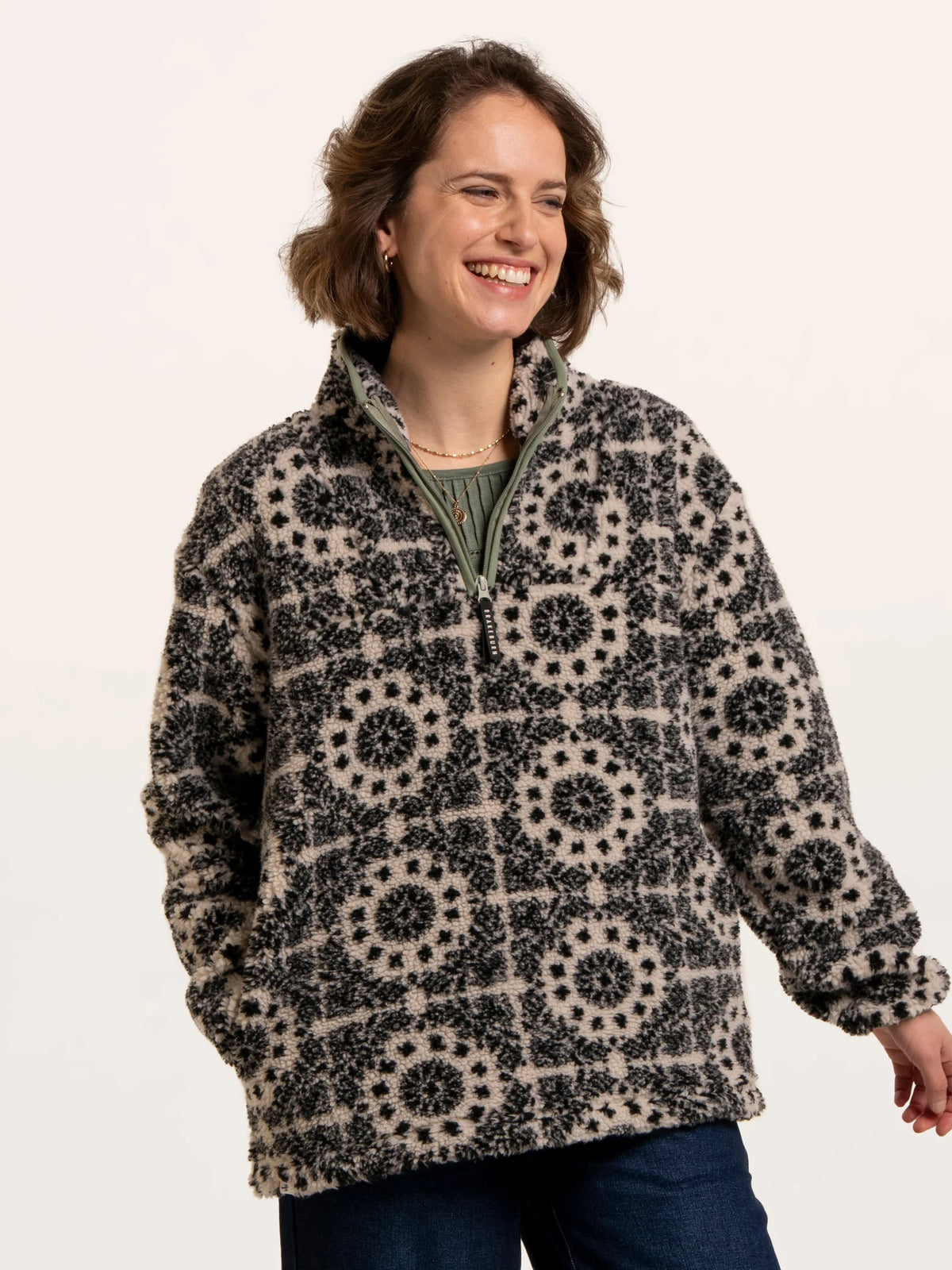 Brakeburn Wey Printed 1/4 Zip Fleece