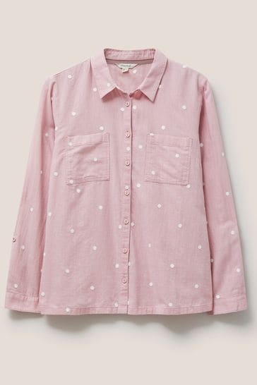 White Stuff Sophie Organic Cotton Shirt in Pink