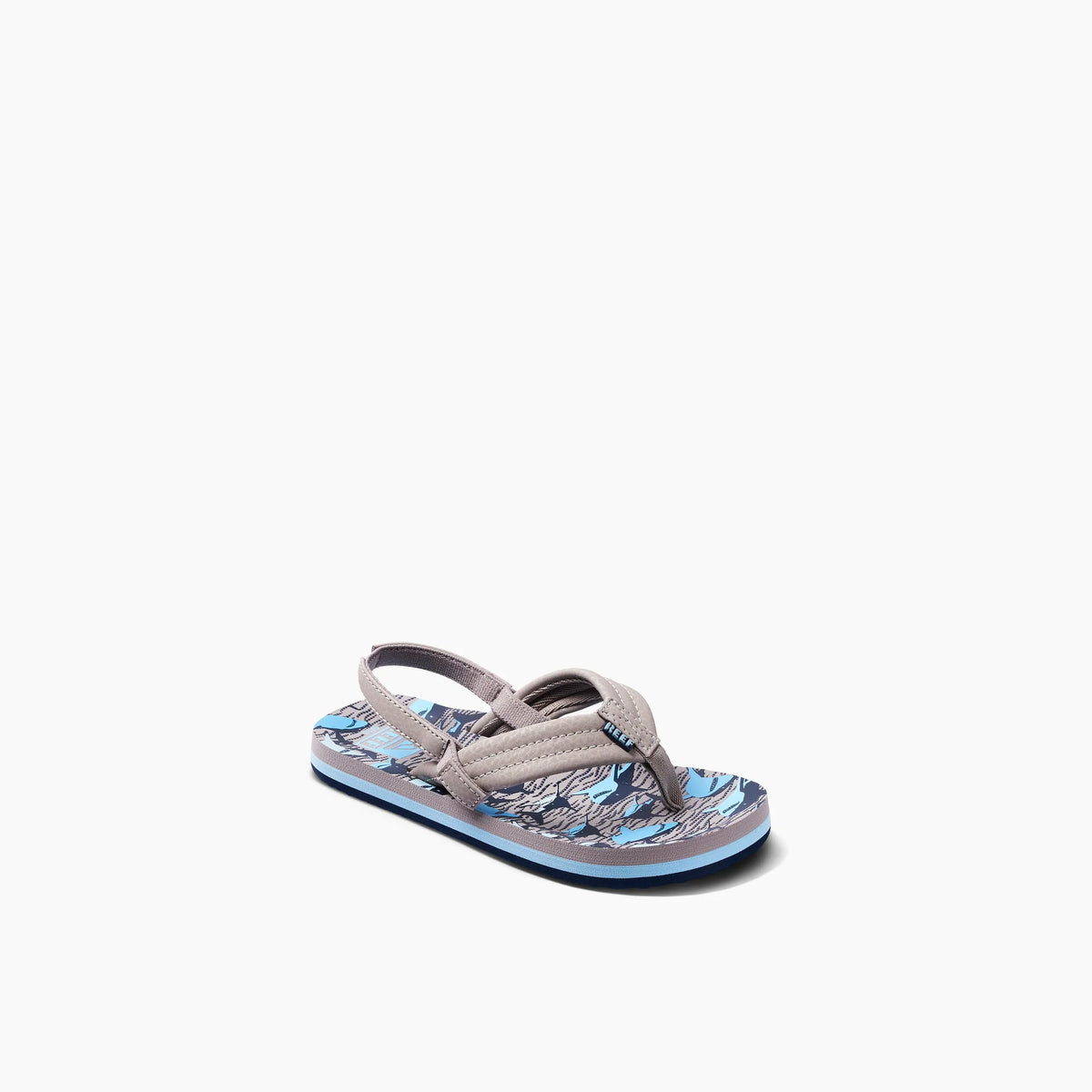Reef Little Ahi Flip Flops in Tan Sharks