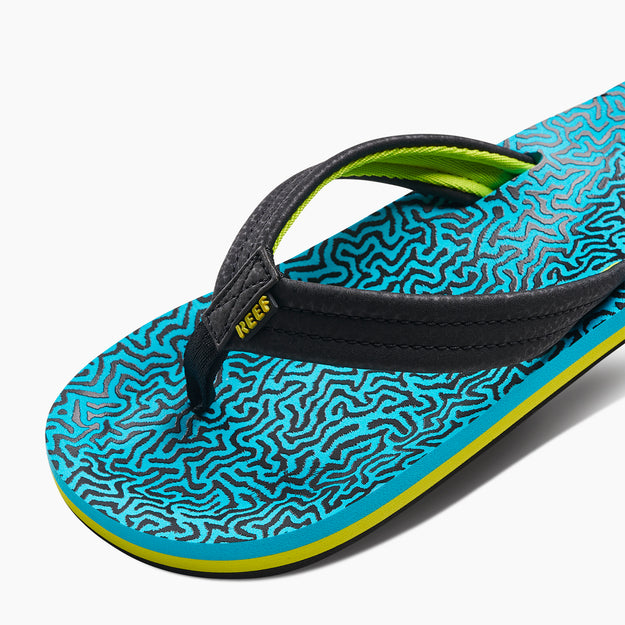 Reef Ahi Flip Flops in Blue Coral