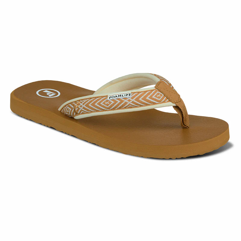 Foamlife Yogi Flip Flops in Latte Brown