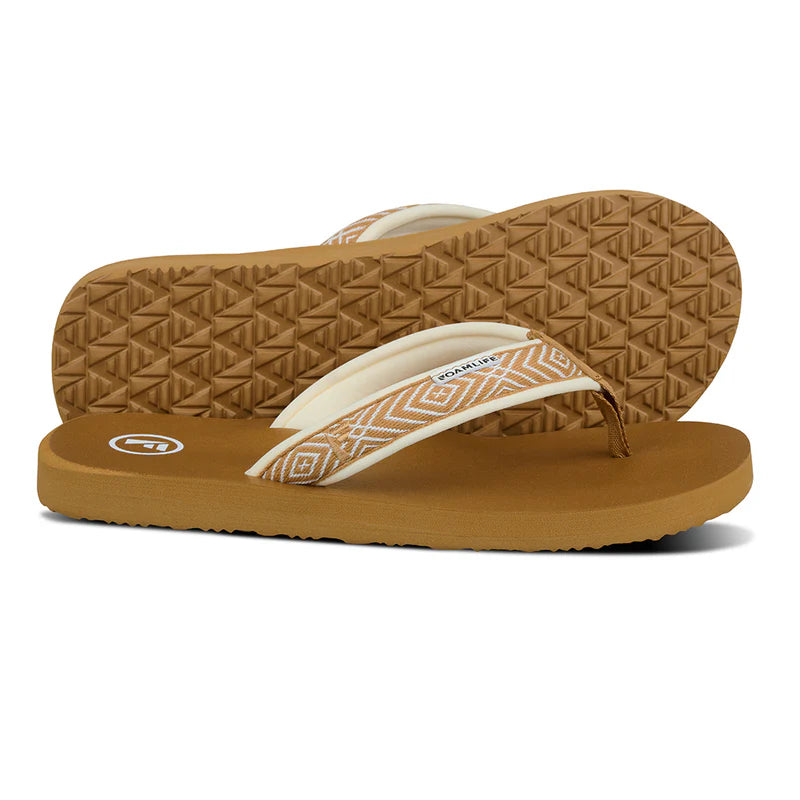 Foamlife Yogi Flip Flops in Latte Brown