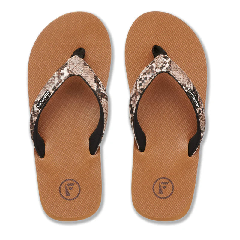 Foamlife Selene Flip Flops in Latte Brown