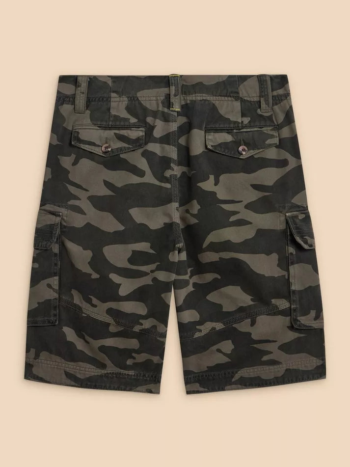 White Stuff Halsall Organic Cargo Short in Green Multi