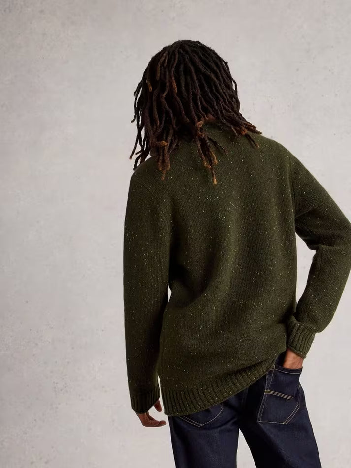 White Stuff Berkley Crew Neck in Dark Green