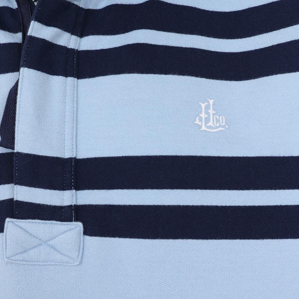 Lazy Jacks 1/4 Zip Stripe Sweatshirt LJ39 in Sky