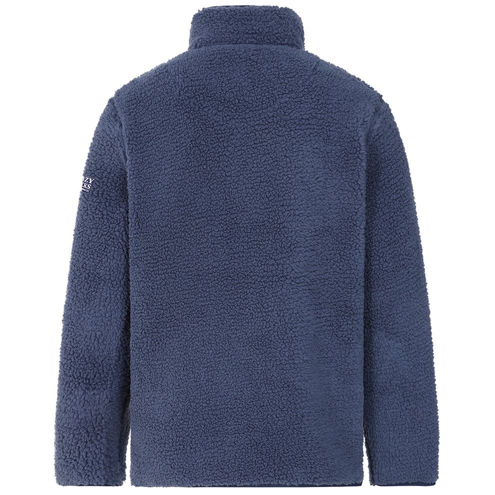 Lazy Jacks Men's Half Zip Sherpa Fleece - Marine