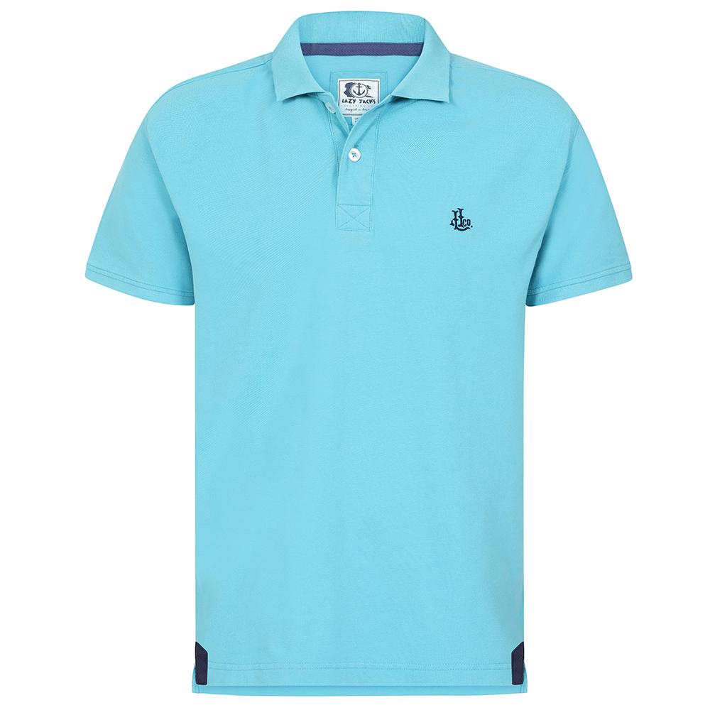 Lazy Jacks Polo Shirt in Turquoise