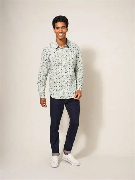 White Stuff Antique Printed Shirt in Natural Multi