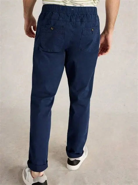White Stuff Sutton Drawsting Trousers in Dark Navy