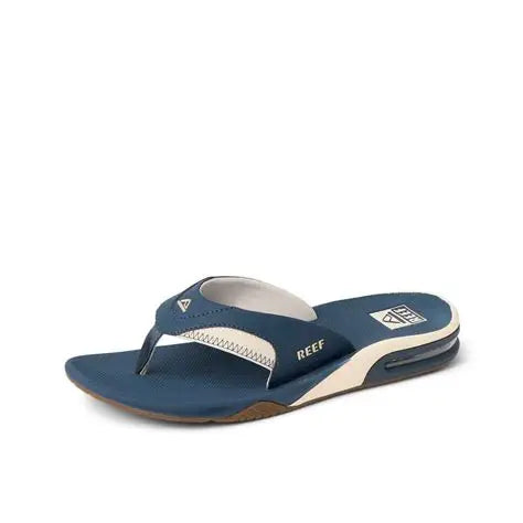 Reef Fanning Flip Flops in Navy/Oat