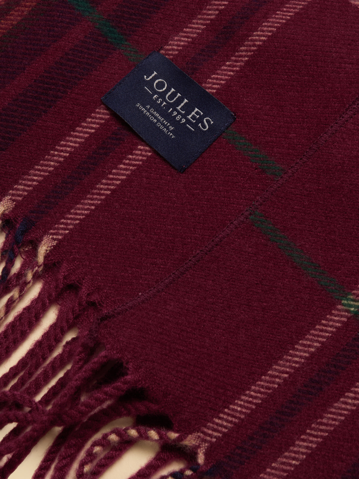 Joules Langtree Scarf in Red Check