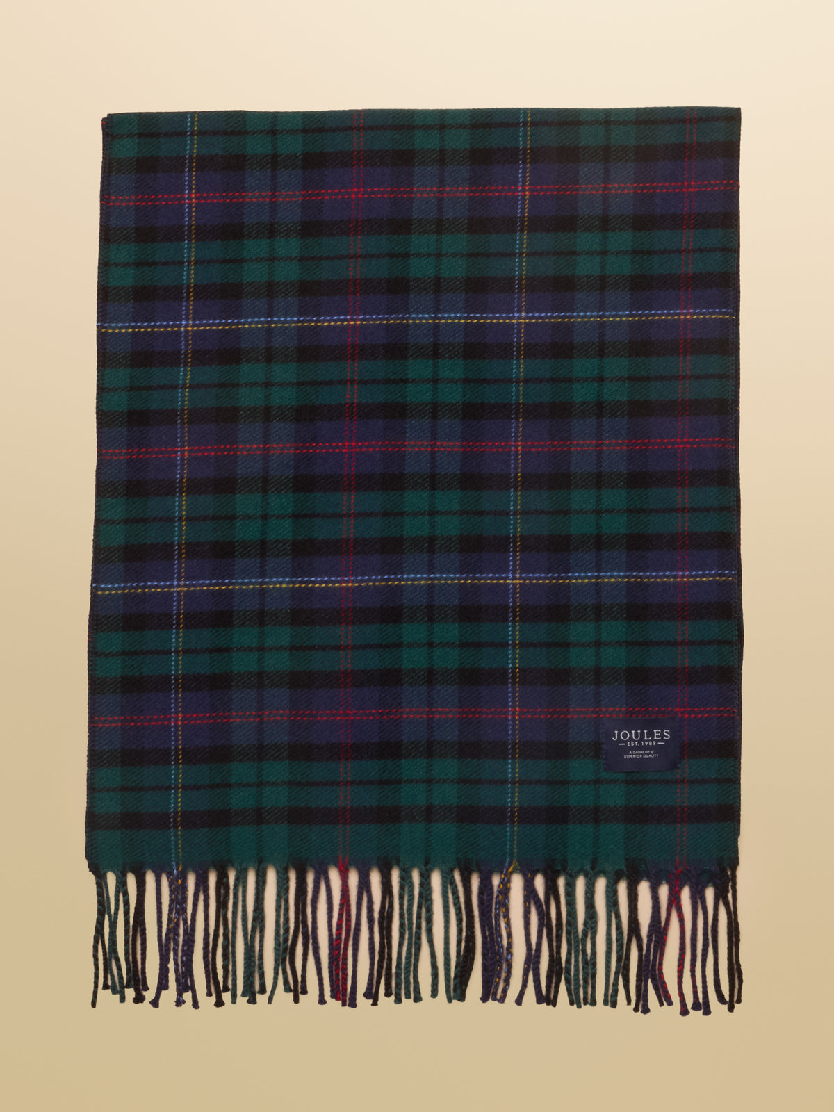 Joules Langtree Scarf in Navy Check