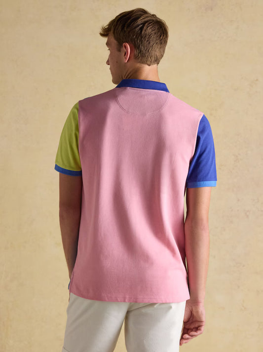 Joules Woody Colour Block Polo in Blue