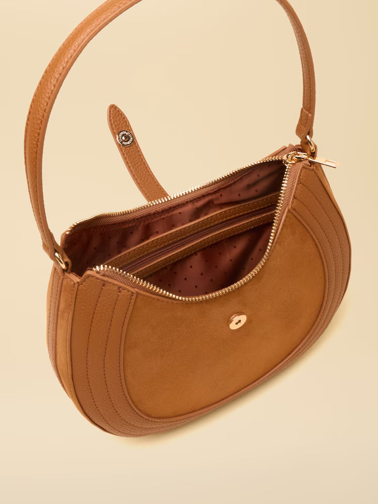 Joules Crossbody Saddle Bag in Tan