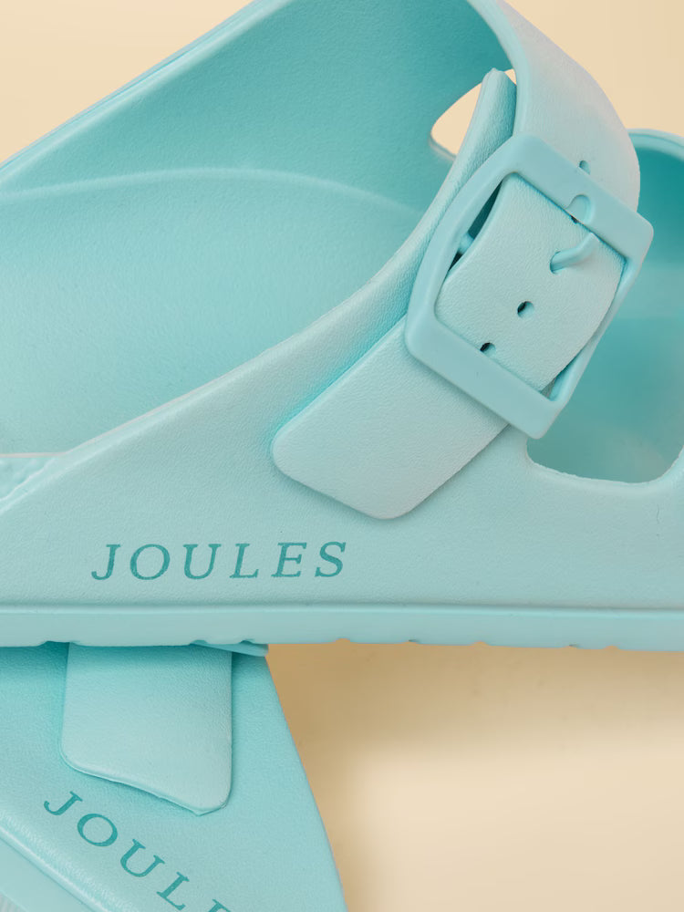 Joules Sunseeker Light Blue EVA Double Buckle Sliders