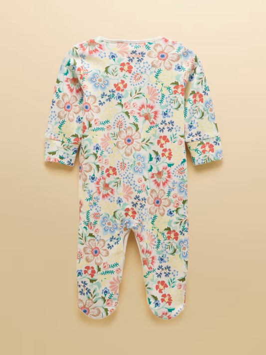Joules Razamataz Multi Floral Cotton Babygrow