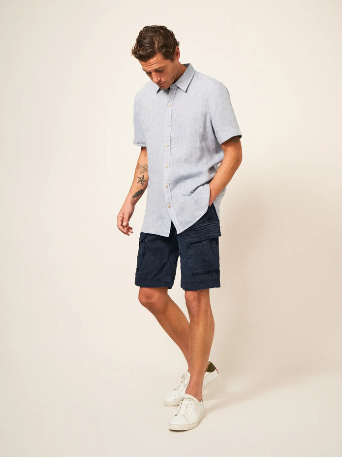 White Stuff Halsall Organic Cargo Short in Dark Navy