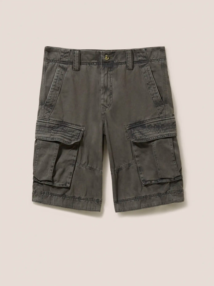 White Stuff Halsall Organic Cargo Short in Pure Black