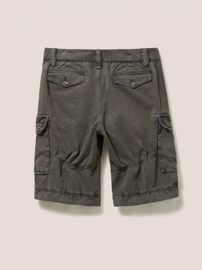 White Stuff Halsall Organic Cargo Short in Pure Black