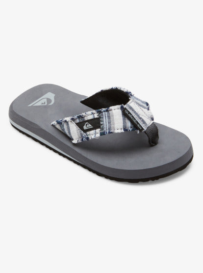 Quiksilver Monkey Abyss Boys Flip Flops in Grey 2