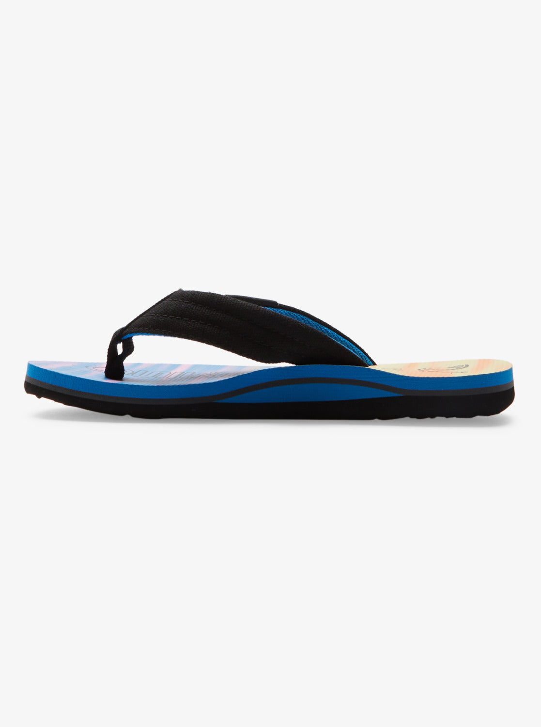 Quiksilver Molokai Layback Boys Flip Flops in Black/Blue/Pink