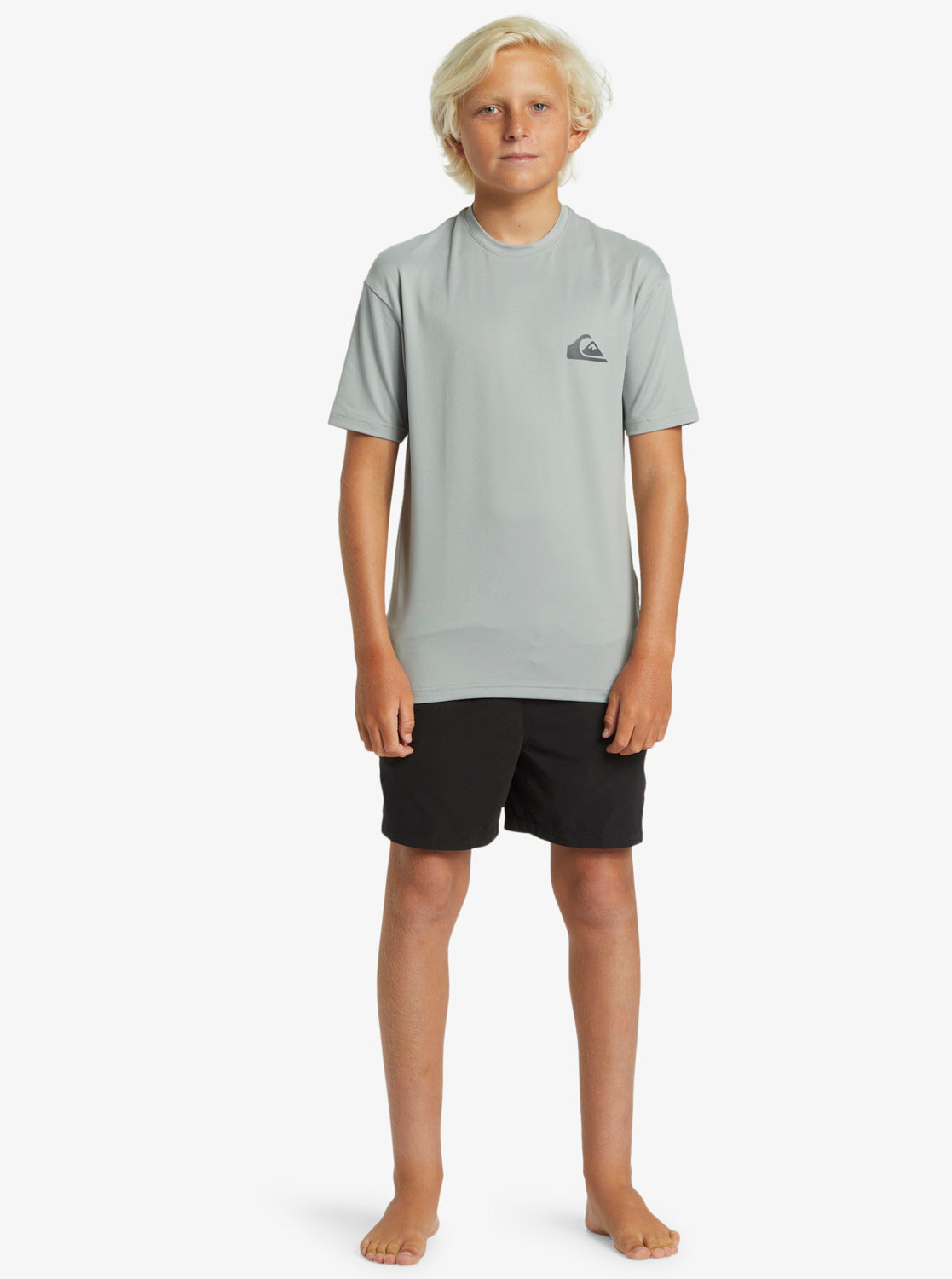 Quiksilver Everyday Surf Boys Short Sleeve UPF 50 Surf T-Shirt in Quarry