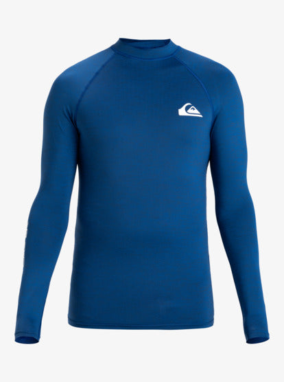 Quiksilver Everyday Long Sleeve UPF 50 Rash Vest in Dark Blue