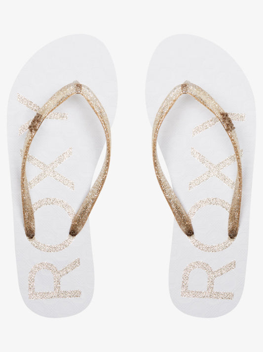 Roxy Viva Sparkle - Sandals for Women in White / Champagne