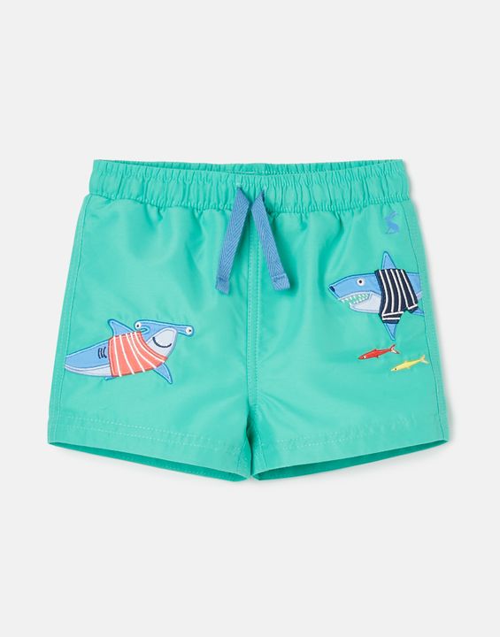 Joules Diver Swimming Trunks in Shark Green