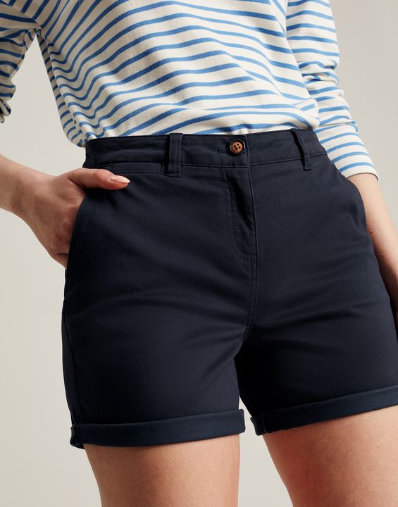 Joules Cruise Mid Length Chino Shorts in French Navy