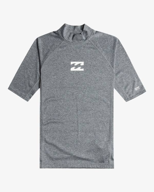 Billabong Waves All Day Rash Vest in Dark Grey Heather