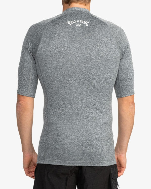 Billabong Waves All Day Rash Vest in Dark Grey Heather